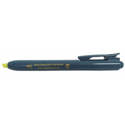 Detectamet Retractable Highlighter,Yllw,Chisel,PK5  150-A05-P05-A08