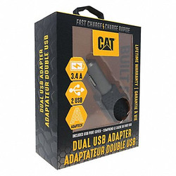 Cat USB Car Charger,Charges Up To 2 Devices CAT-DC2USB-BLK