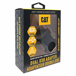 Cat USB Wall Outlet Charger,Black CAT-AC2USB-BLK
