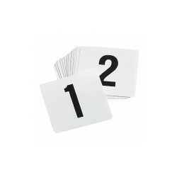 Tablecraft Number Card,3 3/4 in W,White,PK100 TN100