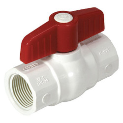 Nds Manual 2-Way Ball Valve,NPT,PVC E1420-07