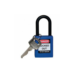 Brady Lockout Padlock,KD,Blue,1-3/4"H  123325