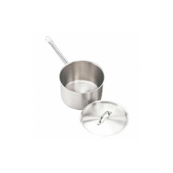 Crestware Sauce Pan w/Cover,1/4 in Dia,SS SSPAN2WC
