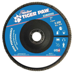 Weiler Abrasive Flap Disc,Medium,7in.,Phenolic 51150