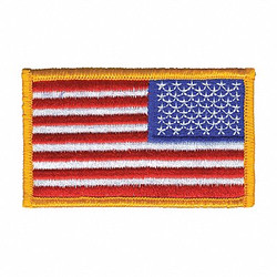 Heros Pride Embroidered Patch,U.S. Flag,Dark Gold 0038