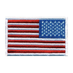 Heros Pride Embroidered Patch,U.S. Flag,White 0039