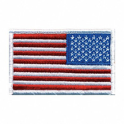Heros Pride Embroidered Patch,U.S. Flag,White 0039