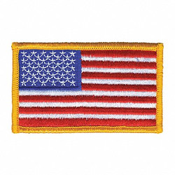 Heros Pride Embroidered Patch,U.S. Flag,Dark Gold 0003HP