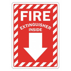 Lyle Rflctv Fire Extingsher Sign,14x10in,Alum LCU1-0073-RA_10x14