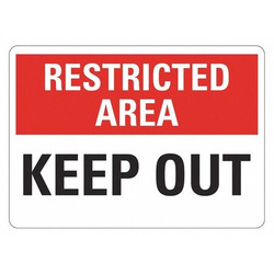 Lyle Rflctv Restricted Area Sign,10x14in,Alum LCU1-0165-RA_14x10