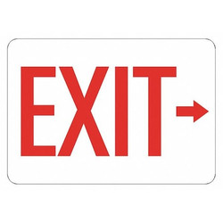 Lyle Exit Sign,10 in x 14 in,Plastic LCU1-0005-NP_14x10