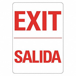 Lyle Rflctv Exit & Entrance Sign,14x10in,Alum LCU1-0179-RA_10x14