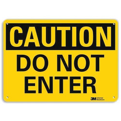 Lyle Caution Sign,10 inx14 in,Aluminum U4-1172-NA_14x10