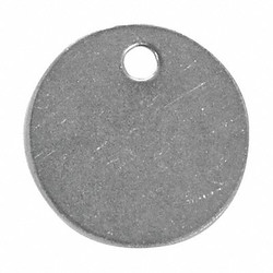C.H. Hanson Blank Tag,SS,1in H,1in W,Silver,PK50 43122