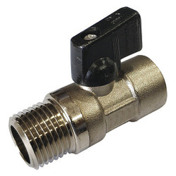 Manufacturer Varies Manual 2-Way Ball Valve,NPT,Nickel-Brass G-MVSP-18M