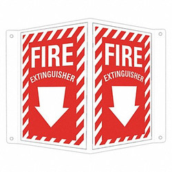 Lyle Fire Extinguisher Sign,10x12in,Aluminum LCVB-0041-RA_7x10