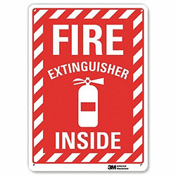Lyle Fire Extinguisher Sign,14x10in,Aluminum U1-1060-NA_10x14