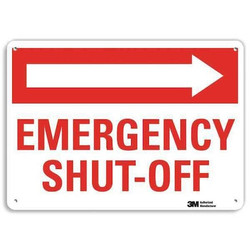 Lyle Emergency Sign,7 in x 10 in,Aluminum U7-1142-NA_10x7