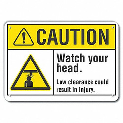 Lyle Caution Sign,7 inx10 in,Plastic LCU3-0007-NP_10x7