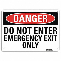 Lyle Danger Sign,7 in x 10 in,Aluminum U3-1319-NA_10x7