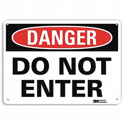 Lyle Danger Sign,7 in x 10 in,Aluminum U1-1032-NA_10x7