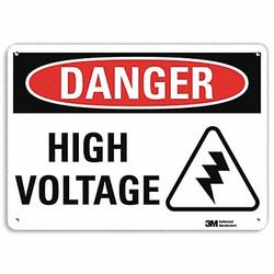 Lyle Danger Sign,10 inx14 in,Aluminum U1-1065-NA_14x10