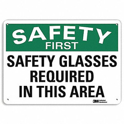 Lyle Safety First Sign,10 inx14 in,Aluminum U7-1241-NA_14x10