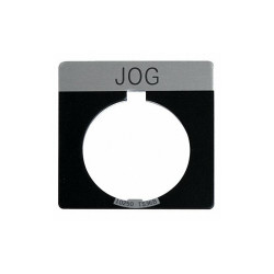 Eaton Legend Plate, Jog, White/Black, Square 10250TS19