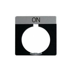 Eaton Legend Plate, On, White/Black, Square 10250TS25