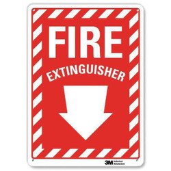 Lyle Fire Extinguisher Sign,10inx7in,Aluminum U1-1010-NA_7x10