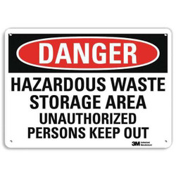 Lyle Danger Sign,7 in x 10 in,Aluminum U3-1582-NA_10x7