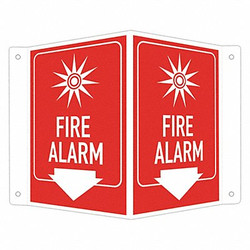 Lyle Fire Sign,6 in x 7 1/2 in,Aluminum LCVB-0004-NA_4x6