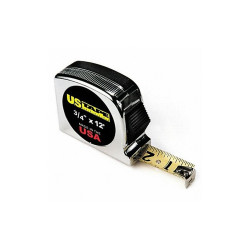 Us Tape Tape Measure,3/4 In x 16 ft,Chrome,Ft/In 56909