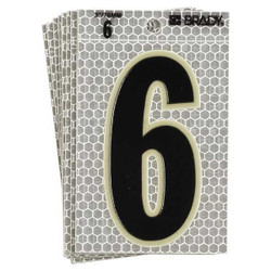 Brady Ultra Reflective Numbers,6,PK10 3010-6