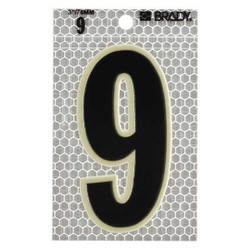 Brady Ultra Reflective Numbers,9,PK10 3010-9