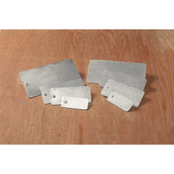 See All Industries Blank Tag,Alum,2in H,4in W,Silver,PK25 TUF-G34