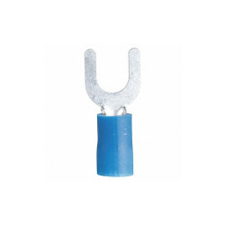 Gardner Bender Spade Terminal,8 to 10 Stud,Blue,PK100 10-114N