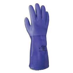 Showa Chem Restnt Gloves,Blue,Sz XL,PR KV660XL-10