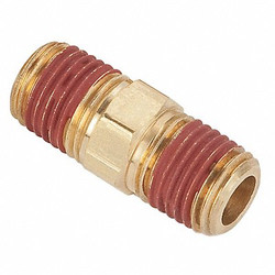 Parker Hex Nipple, Brass, 1/8 in Pipe Size,MNPT  VS216P-2