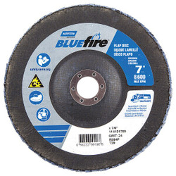 Norton Abrasives Fiber Disc,7 in Dia,7/8in Arbor,P24 Grit 66623399196