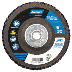 Norton Abrasives Fiber Disc,6 in Dia,5/8in Arbor,P40 Grit 66623399219