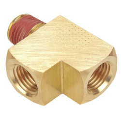 Parker Street Tee,Brass,1/4",FNPT x MNPT x FNPT VS2225P-4