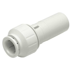 John Guest Reducer,3/4 x 1/2 In.,Tube,PEX,White PEI062820
