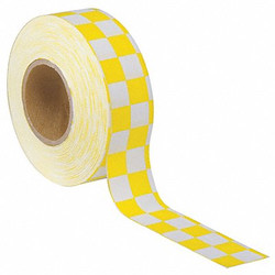 Presco Flaging Tape,White/Yllw,300 ft,1 3/16 in CKWY-200