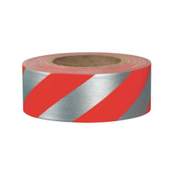 Manufacturer Varies Flaging Tape,Red/Silver,300 ft,1 3/16 in SRREF-200