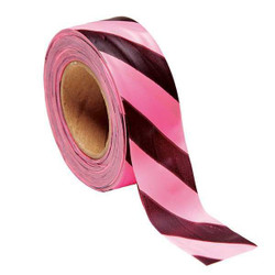 Presco Flagging Tape,Blck/Pink,150 ft,1 3/16 in SPGBK-200