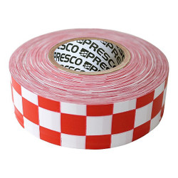 Presco Flaging Tape,Red/Whte,300 ft L,1 3/16 in  CKWR-200