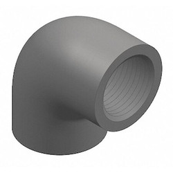 Sim Supply 90 Elbow,3/8 in, FNPT, Schedule 80,Gray  9808-003