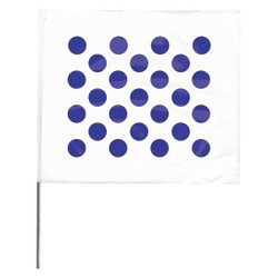 Manufacturer Varies Marking Flag,18", Blue/White,PVC,PK100 4518BW28544-200