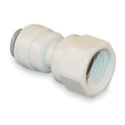 John Guest Adapter,3/8 In Tube OD,PK10 PI451222S-10PK